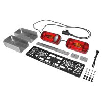Rampe de feux avec blocs de protection antichoc et support de plaque d'immatriculation pour porte-gibier Gehetec Deep 210
