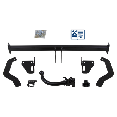 Attelage rotule démontable AUTO-HAK + faisceau TowTec universel 7 broches