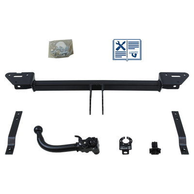 Attelage rotule démontable AUTO-HAK + faisceau TowTec universel 7 broches