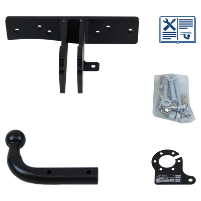 Attelage col de cygne AUTO-HAK + faisceau TowTec universel 7 broches