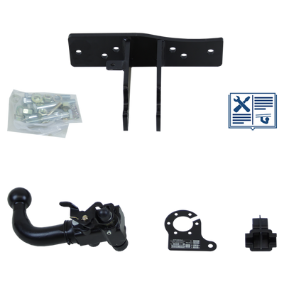 Attelage rotule démontable AUTO-HAK + faisceau TowTec universel 7 broches