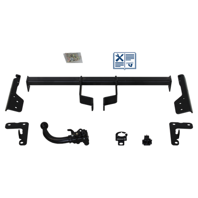 Attelage rotule démontable AUTO-HAK + faisceau TowTec universel 7 broches