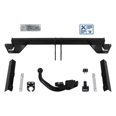 Attelage rotule démontable Brink + faisceau TowTec universel 7 broches