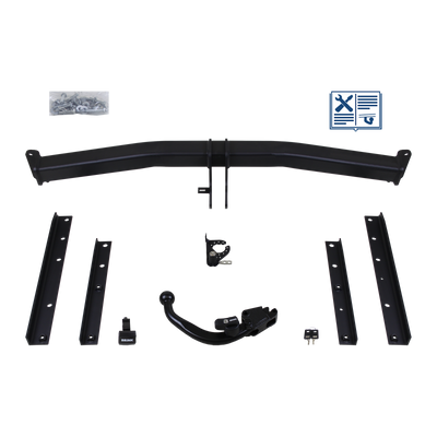 Attelage rotule démontable Brink + faisceau TowTec universel 7 broches