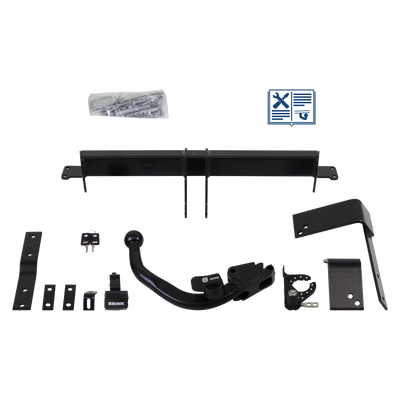 Attelage rotule démontable Brink + faisceau TowTec spécifique 13 broches