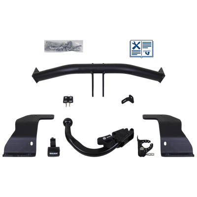Attelage rotule démontable Brink + faisceau TowTec spécifique 13 broches