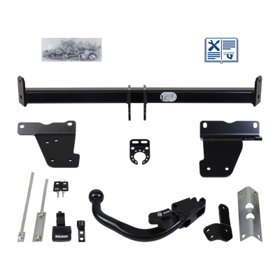 Attelage rotule démontable Brink + faisceau TowTec spécifique 13 broches
