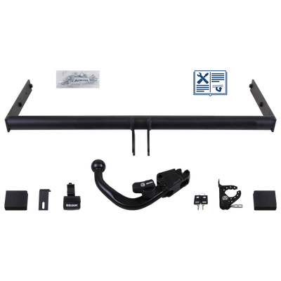 Attelage rotule démontable Brink + faisceau TowTec spécifique 13 broches