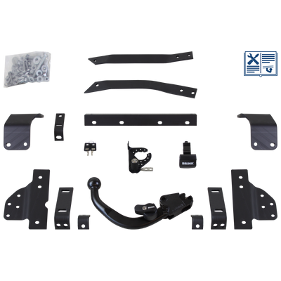 Attelage rotule démontable Brink + faisceau TowTec spécifique 13 broches