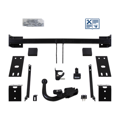 Attelage rotule démontable Brink + faisceau TowTec spécifique 7 broches