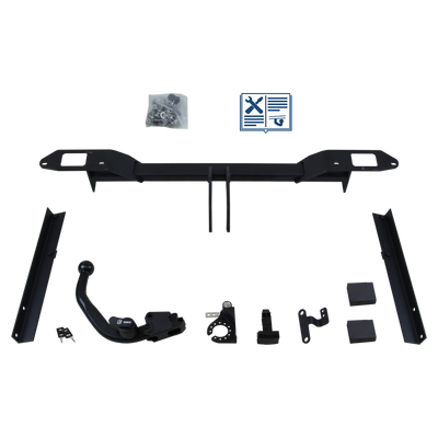 Attelage rotule démontable Brink + faisceau TowTec universel 13 broches