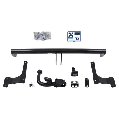 Attelage rotule démontable Brink + faisceau TowTec spécifique 13 broches