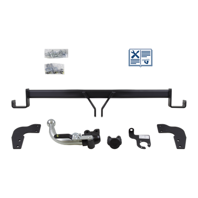 Attelage rotule démontable GDW + faisceau TowTec universel 7 broches