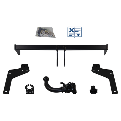 Attelage rotule démontable AUTO-HAK + faisceau TowTec spécifique 13 broches