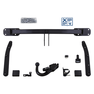 Attelage rotule démontable Brink + faisceau TowTec spécifique 13 broches