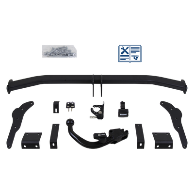 Attelage rotule démontable Brink + faisceau TowTec universel 7 broches