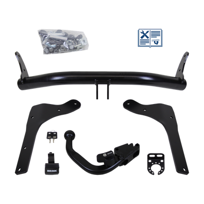 Attelage rotule démontable Brink + faisceau TowTec spécifique 7 broches