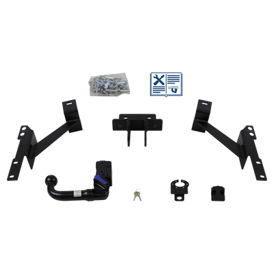 Attelage rotule démontable AUTO-HAK + faisceau TowTec spécifique 13 broches