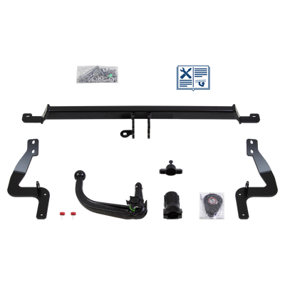 Attelage rotule démontable Westfalia + faisceau TowTec universel 7 broches