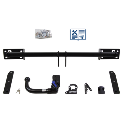 Attelage rotule démontable AUTO-HAK + faisceau TowTec spécifique 13 broches