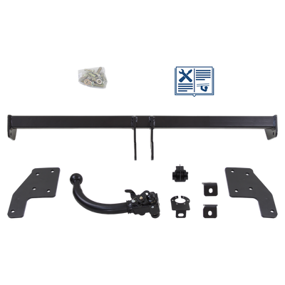 Attelage rotule démontable AUTO-HAK + faisceau TowTec spécifique 13 broches