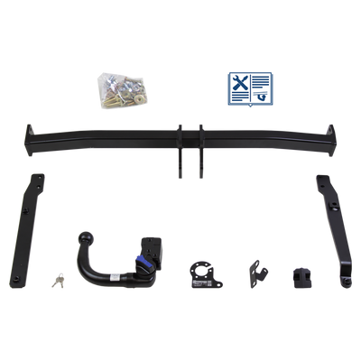 Attelage rotule démontable AUTO-HAK + faisceau TowTec universel 13 broches