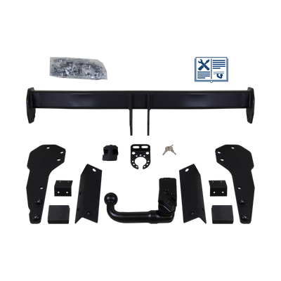 Attelage rotule démontable Brink + faisceau TowTec universel 7 broches