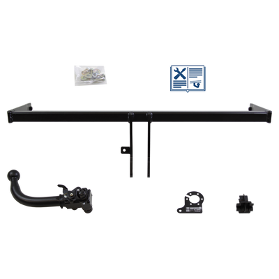Attelage rotule démontable AUTO-HAK + faisceau TowTec universel 7 broches