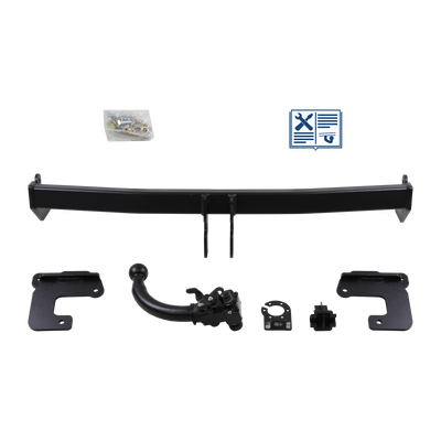 Attelage rotule démontable AUTO-HAK + faisceau TowTec universel 7 broches