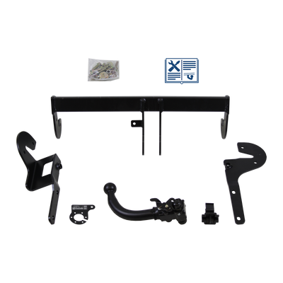 Attelage rotule démontable AUTO-HAK + faisceau TowTec spécifique 13 broches