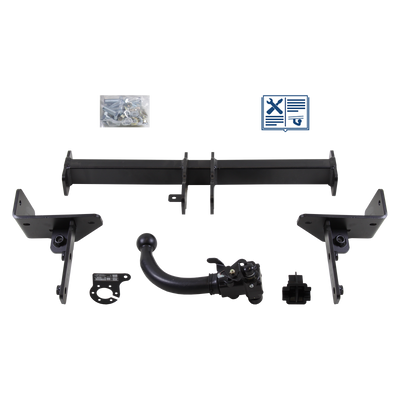 Attelage rotule démontable AUTO-HAK + faisceau TowTec universel 7 broches