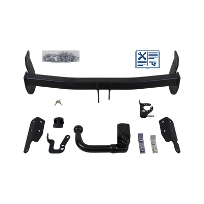 Attelage rotule démontable Brink + faisceau TowTec spécifique 13 broches