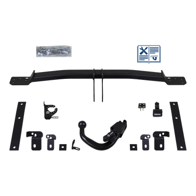 Attelage rotule démontable Brink + faisceau TowTec spécifique 13 broches