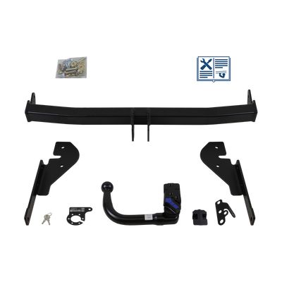 Attelage rotule démontable AUTO-HAK + faisceau TowTec universel 7 broches