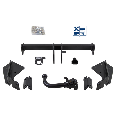 Attelage rotule démontable AUTO-HAK + faisceau TowTec universel 7 broches