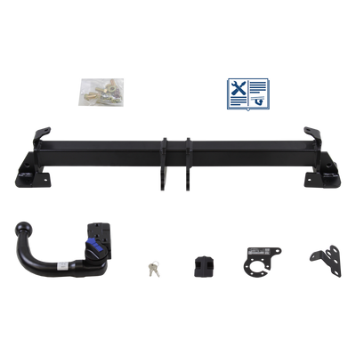 Attelage rotule démontable AUTO-HAK + faisceau TowTec spécifique 13 broches