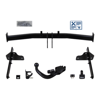 Attelage rotule démontable Brink + faisceau TowTec spécifique 13 broches