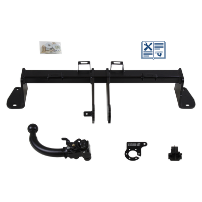 Attelage rotule démontable AUTO-HAK + faisceau TowTec spécifique 13 broches