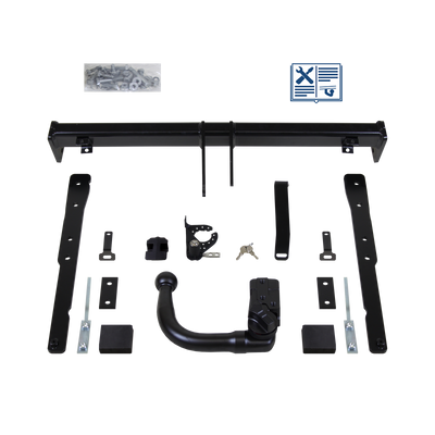 Attelage rotule démontable Brink + faisceau TowTec universel 7 broches