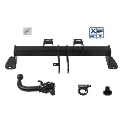 Attelage rotule démontable AUTO-HAK + faisceau TowTec spécifique 13 broches