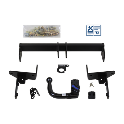 Attelage rotule démontable AUTO-HAK + faisceau TowTec universel 7 broches