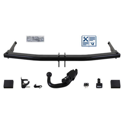 Attelage rotule démontable Brink + faisceau TowTec spécifique 13 broches