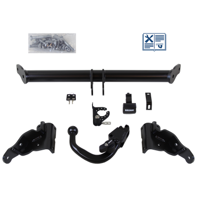 Attelage rotule démontable Brink + faisceau TowTec spécifique 13 broches