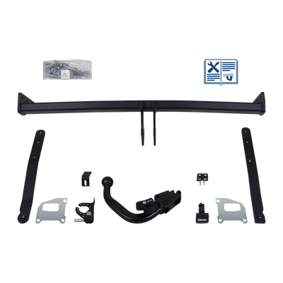 Attelage rotule démontable Brink + faisceau TowTec spécifique 13 broches