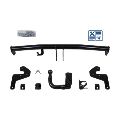 Attelage rotule démontable Brink + faisceau TowTec spécifique 13 broches