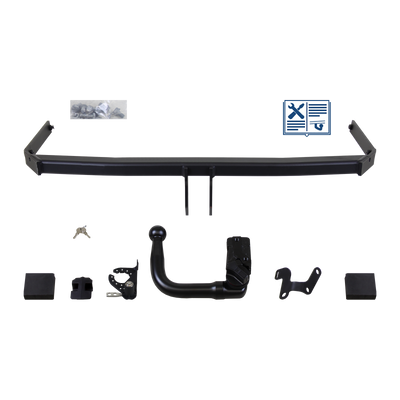 Attelage rotule démontable Brink + faisceau TowTec spécifique 13 broches