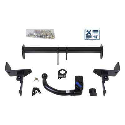 Attelage rotule démontable AUTO-HAK + faisceau TowTec universel 7 broches