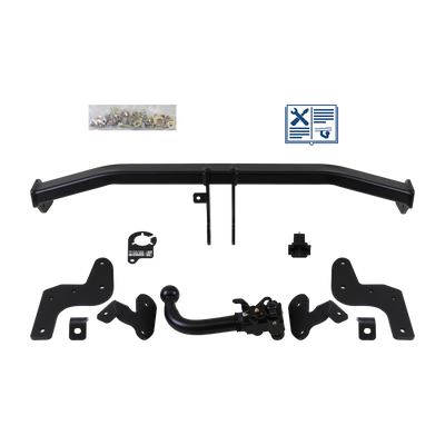 Attelage rotule démontable AUTO-HAK + faisceau TowTec universel 7 broches