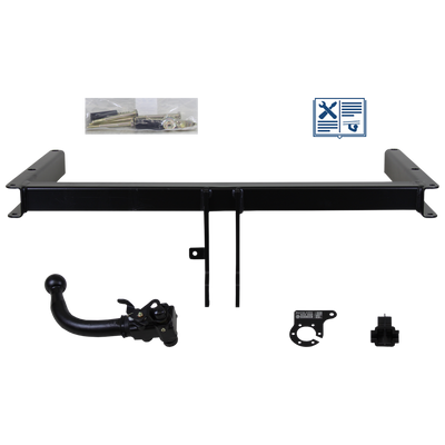 Attelage rotule démontable AUTO-HAK + faisceau TowTec universel 7 broches