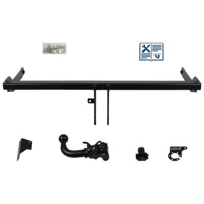 Attelage rotule démontable AUTO-HAK + faisceau TowTec universel 7 broches
